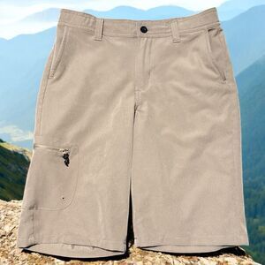 Magellan Outdoors Boys Sz 14 Brown Water Repellent Fishing Hiking Shorts